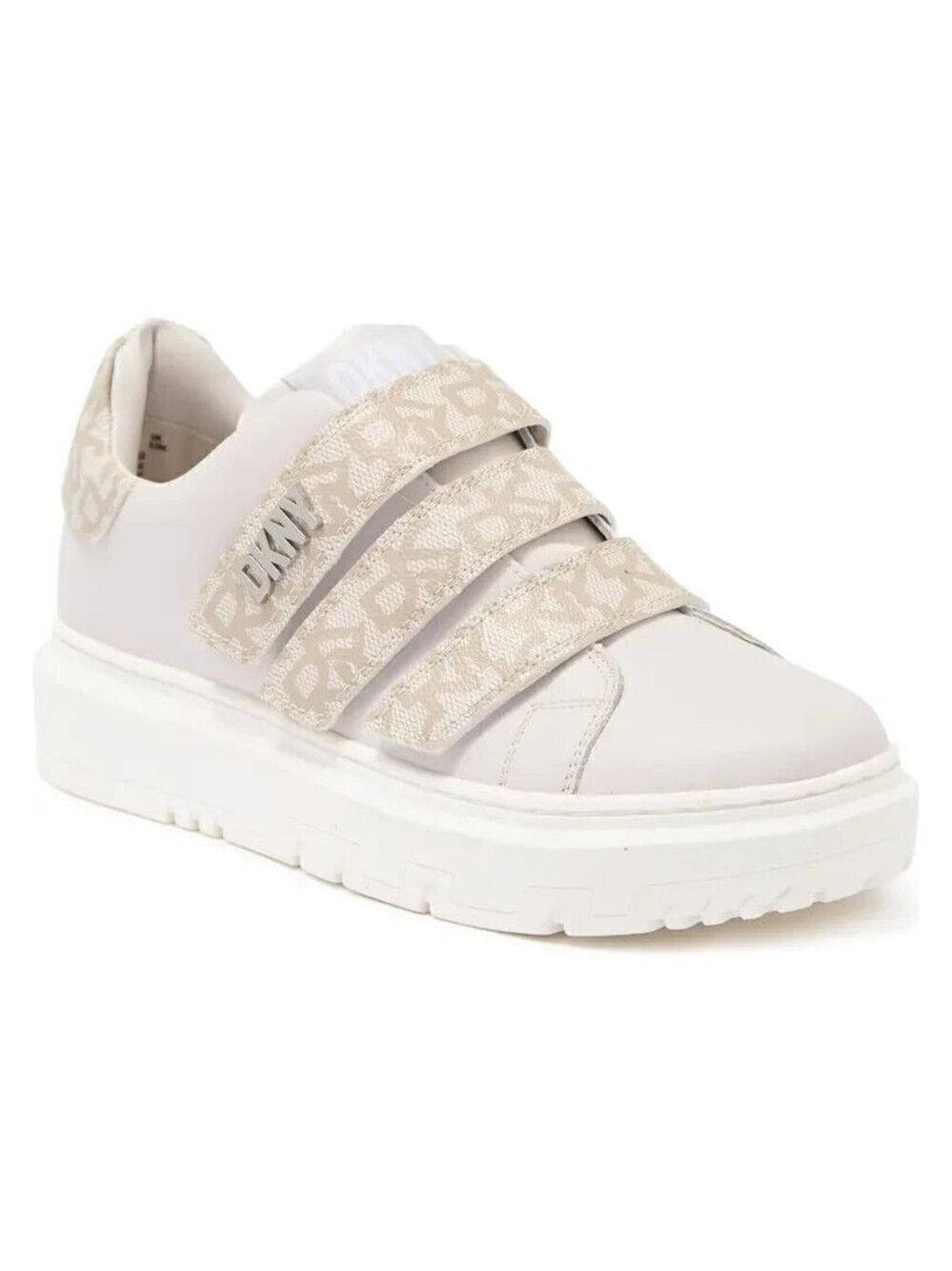 DKNY "Marzi" Platform Sneaker Women's Sz 6m Triple-Strap Sand.